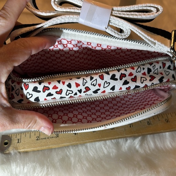 NWT Brighton red white and blue love letter crossbody - Picture 6 of 9